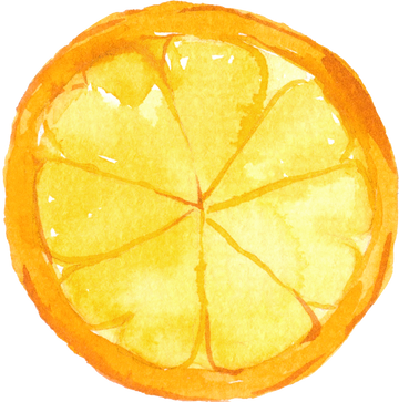 Slice of Fresh Organic Orange Fruit